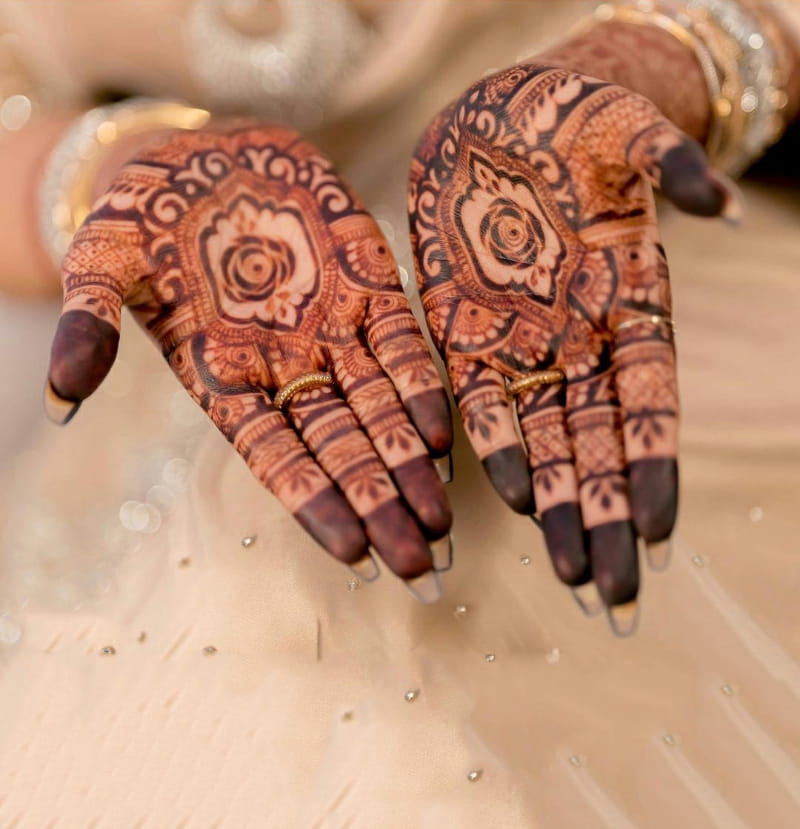 Captivating Black Mehndi Design