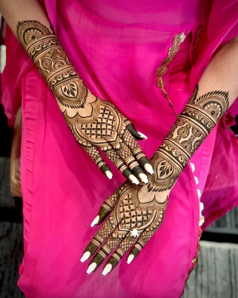 Contemporary Black Mehndi Design