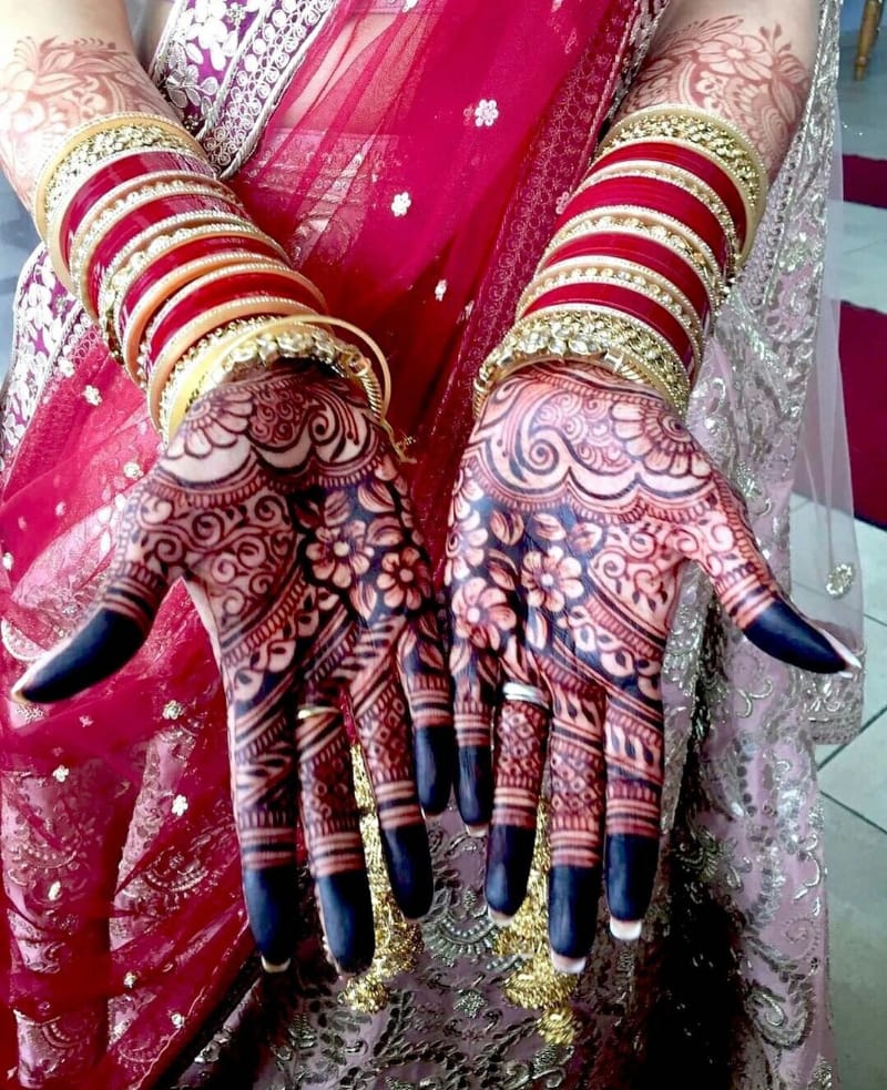 Elegant Black Mehndi Design