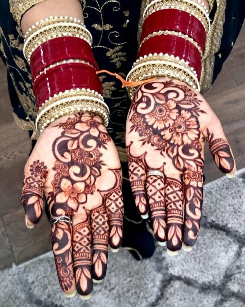 Vibrant Black Mehndi Design